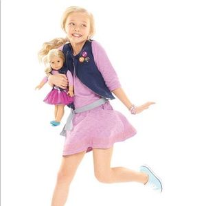 American Girl lilac dress and vest